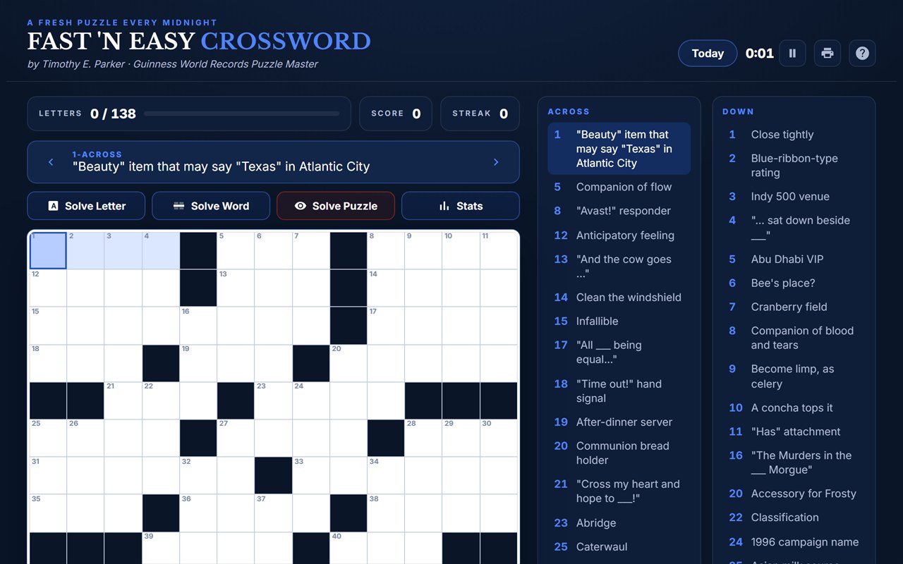 Fast 'N Easy Crossword