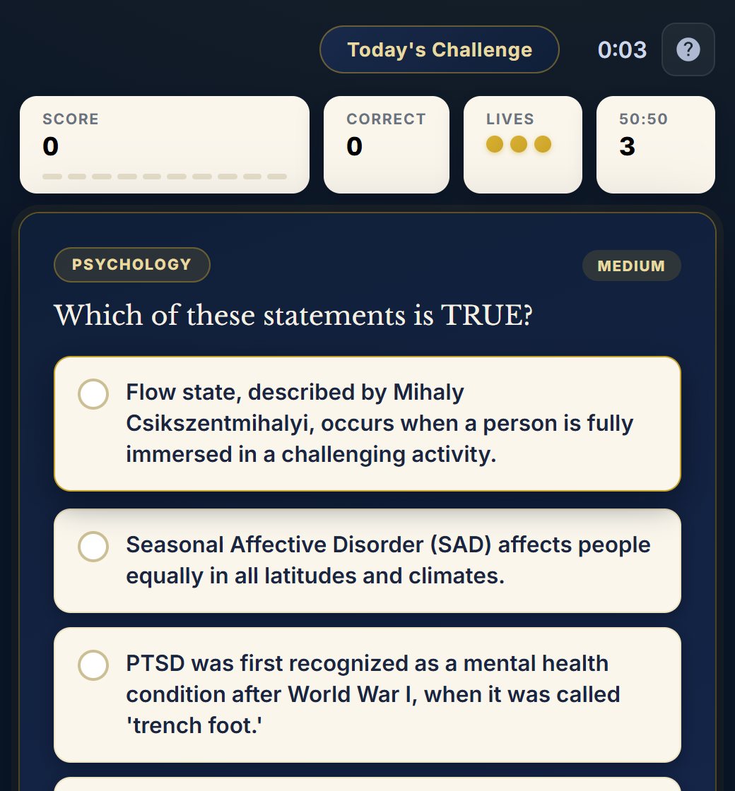 Timothy Parker Trivia Challenge